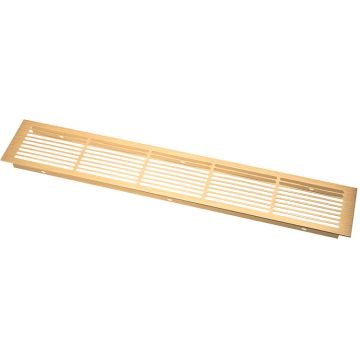 Tuuletusritilä 500 x 86 mm harjattu messinki
