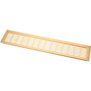 Ilmanvaihtoritilä 500 x 102 mm harjattu messinki