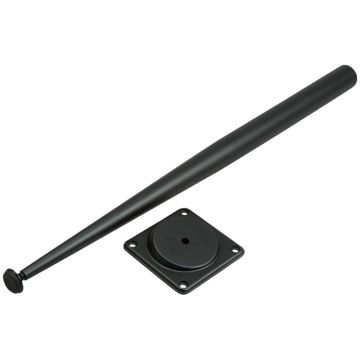 Pöydänjalka kartiomainen Ø42/14 mm 700 mm musta, 4 kpl:n pakkaus