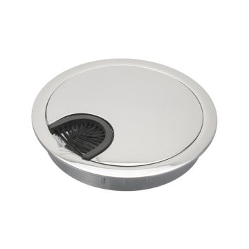 Kaapeliläpivienti Ø 80 mm kiiltävä kromi