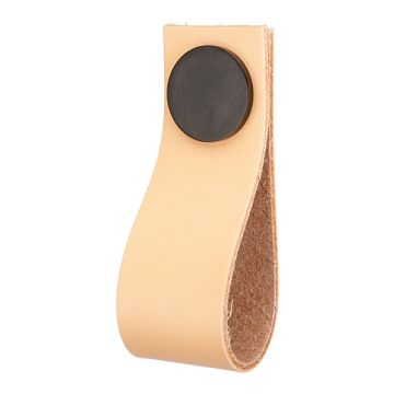 Nuppi 'Plain' beige nahka / musta
