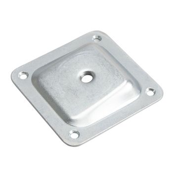Kulmikas kiinnityslevy M8 68x68 mm 10° sähkösinkitty 4 reikää Ø3,75 mm