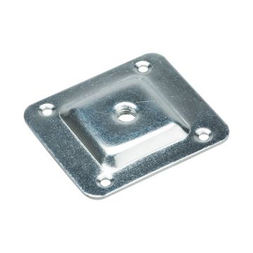 Kiinnityslevy M8 58x66 mm sähkösinkitty 4 reikää Ø4 mm