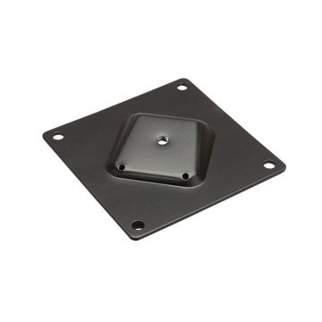 Kulmallinen kiinnityslevy M8 130x130 mm 10° musta 4 reikää Ø8,5 mm