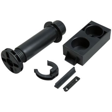 Sokkelijalat – Ø50 mm, korkeus 135–170 mm, musta, 4 kpl pakkaus