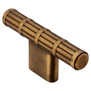 T-nuppi 'Bamboo' musta / harjattu messinki