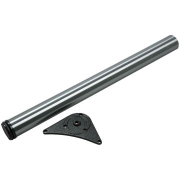 Pöydänjalka pyöreä Ø60 mm 710 mm harjattu teräs, 4-pack